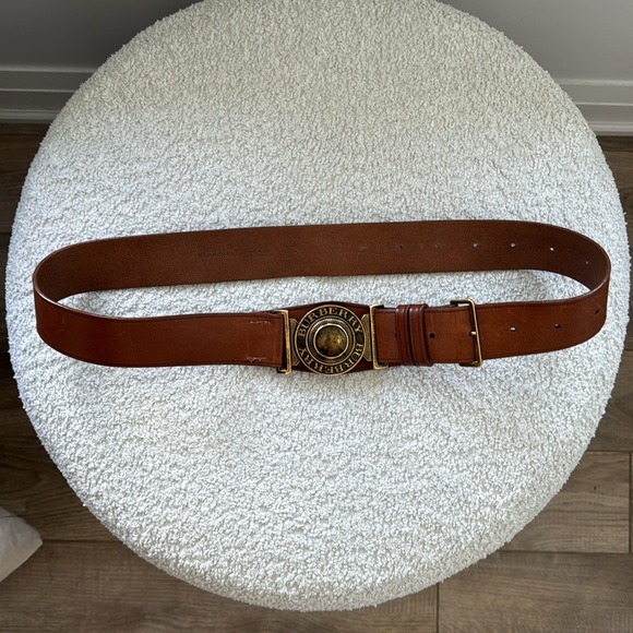Burberry brown leather belt size 80 - authentic - Picture 2 of 6